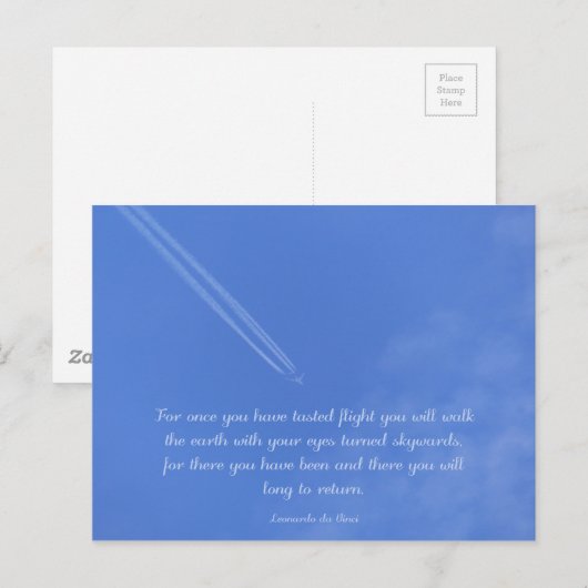 Da Vinci inspirerend vluchtofferte Briefkaart (Voorkant / Achterkant)