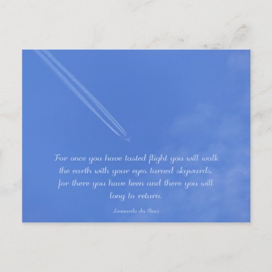 Da Vinci inspirerend vluchtofferte Briefkaart (Voorkant)