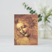 Da Vinci La Scapigliata Briefkaart (Staand voorkant)