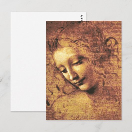 Da Vinci La Scapigliata Briefkaart (Voorkant / Achterkant)