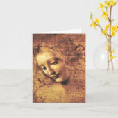 Da Vinci La Scapigliata Noot Kaart (Gele Bloem)