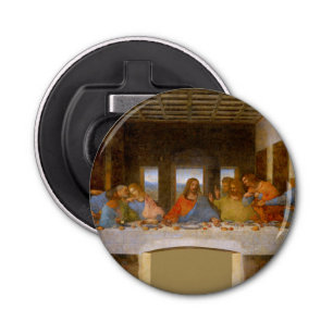 Da Vinci Laatste Avondmaal Fine Art Classic Button Flesopener