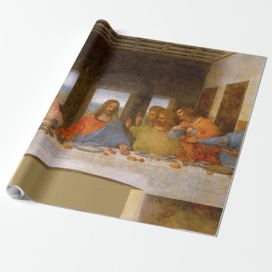 Da Vinci Laatste Avondmaal Fine Art Classic Cadeaupapier (Uitgerold)