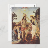 Da Vinci Leonardo - Het aptisme van Christus Briefkaart (Voorkant / Achterkant)