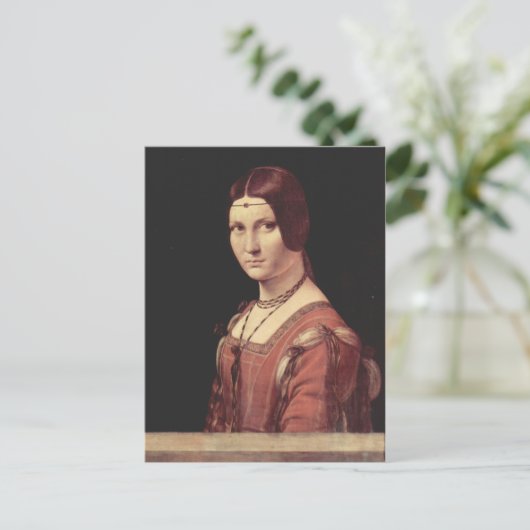 Da Vinci Leonardo - La belle ferronnière Briefkaart (Staand voorkant)