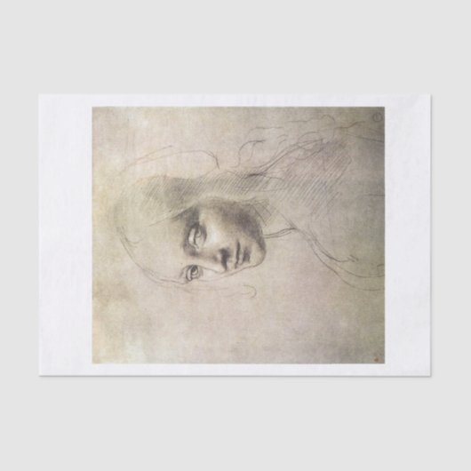 Da vinci meisje onderaan ontkoppeling tissuepapier (Voorkant)