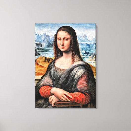 Da Vinci - Mona Lisa, wereldberoemd schilderij Canvas Afdruk (Voorkant)
