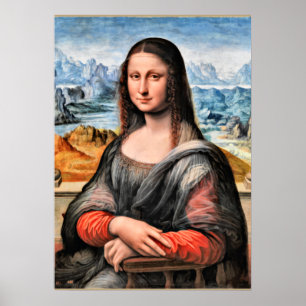 Da Vinci - Mona Lisa, wereldberoemd schilderij Poster