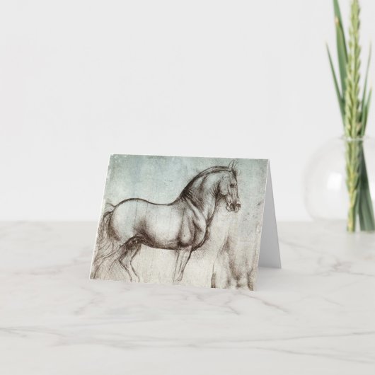 Da Vinci Paard Studie Renaissance Schets Schets Sc Kaart (Voorkant)
