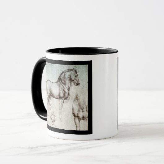 Da Vinci Paard Studie Renaissance Schets Schets Sc Mok (Voorkant links)