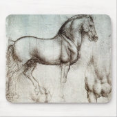 Da Vinci Paard Studie Renaissance Schets Schets Sc Muismat (Voorkant)
