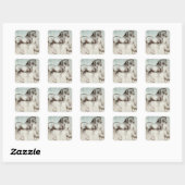 Da Vinci Paard Studie Renaissance Schets Schets Sc Vierkante Sticker (Vel)
