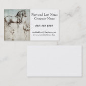 Da Vinci Paard Studie Renaissance Schets Schets Sc Visitekaartje (Voorkant / Achterkant)