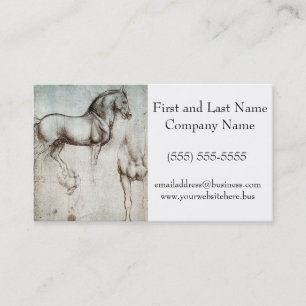 Da Vinci Paard Studie Renaissance Schets Schets Sc Visitekaartje