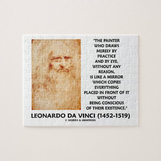 Da Vinci Painter Practice Eye Reason Mirror Quote Legpuzzel (Horizontaal)
