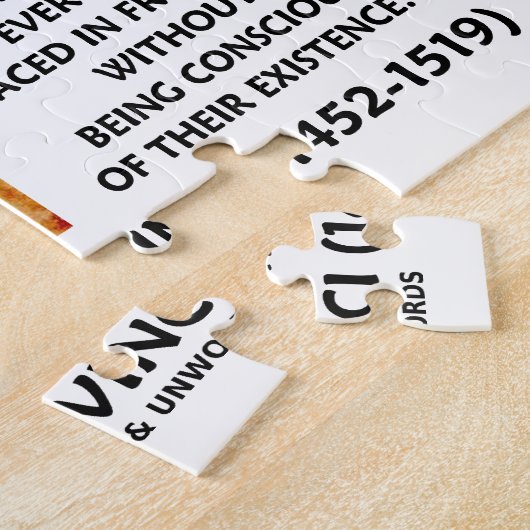 Da Vinci Painter Practice Eye Reason Mirror Quote Legpuzzel (Zijkant)