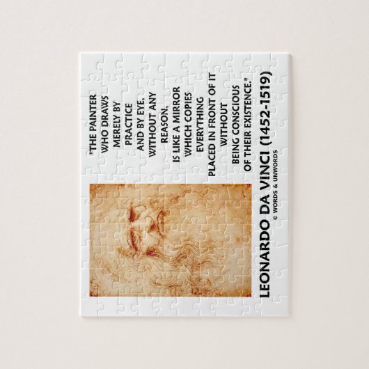 Da Vinci Painter Practice Eye Reason Mirror Quote Legpuzzel (Verticaal)