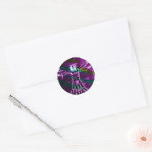 Da Vinci proportie man gekleurde blacklight Ronde Sticker (Envelop)