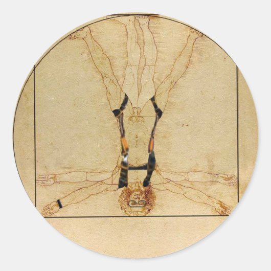 da Vinci Skydiving Ronde Sticker (Voorkant)