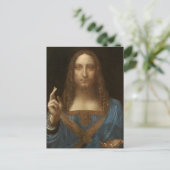 Da Vinci, Verlosser van de wereld, Salvator Mundi Briefkaart (Staand voorkant)