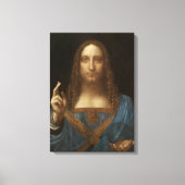 Da Vinci, Verlosser van de wereld, Salvator Mundi Canvas Afdruk (Voorkant)