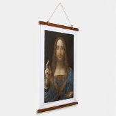 Da Vinci, Verlosser van de wereld, Salvator Mundi Hangend Wandkleed (Gebogen)