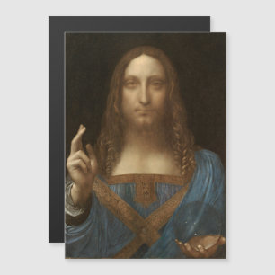 Da Vinci, Verlosser van de wereld, Salvator Mundi Magnetische Uitnodiging
