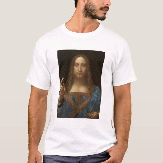 Da Vinci, Verlosser van de wereld, Salvator Mundi T-shirt (Voorkant)