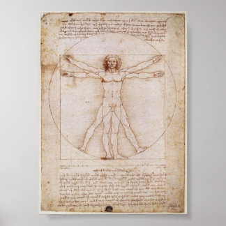 Da Vinci:Vitruviaans Man Poster