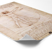 Da Vinci:Vitruviaans Man Poster (Hoek)