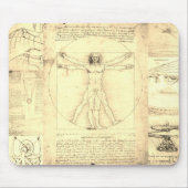 Da Vinci Vitruvian Collage Muismat (Voorkant)