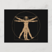 Da Vinci Vitruvian Man Briefkaart (Voorkant)
