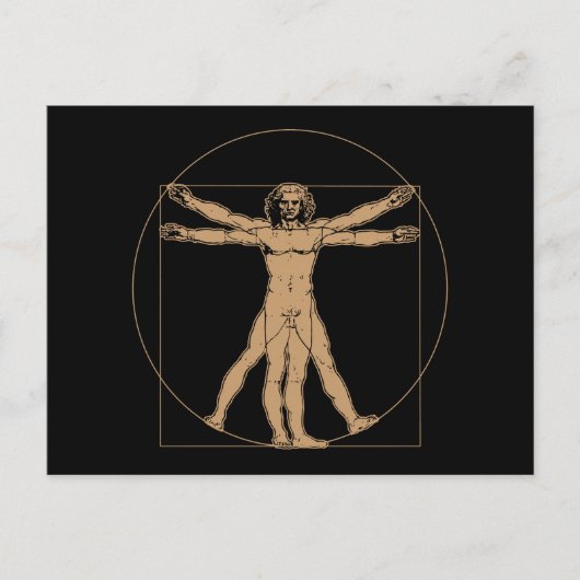 Da Vinci Vitruvian Man Briefkaart (Voorkant)