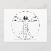 Da Vinci Vitruvian Man Briefkaart (Voorkant)