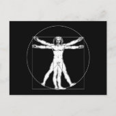Da Vinci Vitruvian Man Briefkaart (Voorkant)