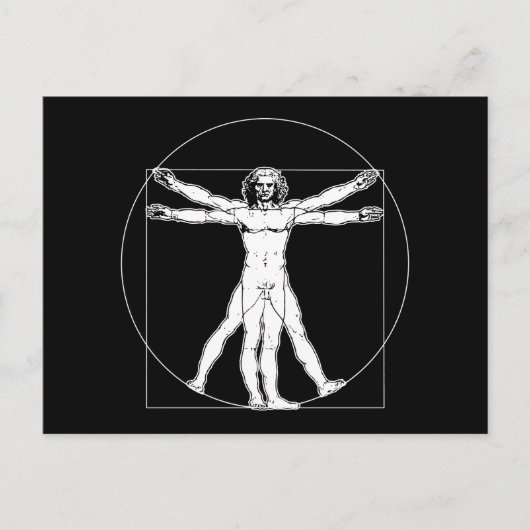 Da Vinci Vitruvian Man Briefkaart (Voorkant)