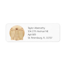 Da Vinci Vitruvian Man Etiket