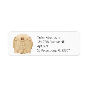 Da Vinci Vitruvian Man Etiket