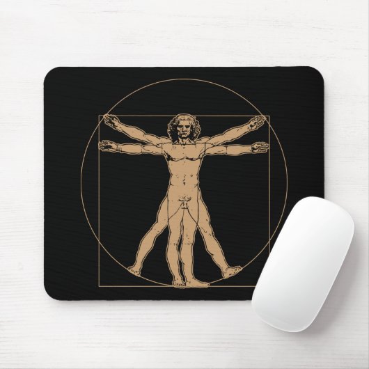 Da Vinci Vitruvian Man Mousepad Muismat (Met muis)