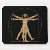 Da Vinci Vitruvian Man Mousepad Muismat (Voorkant)