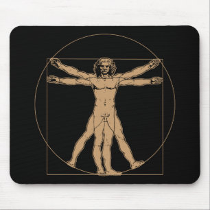 Da Vinci Vitruvian Man Mousepad Muismat
