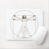 Da Vinci Vitruvian Man Mousepad Muismat (Met muis)