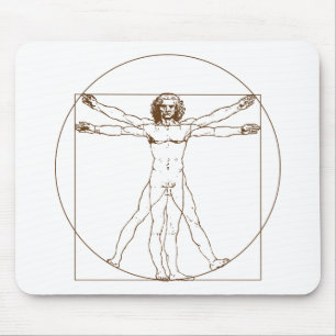 Da Vinci Vitruvian Man Mousepad Muismat