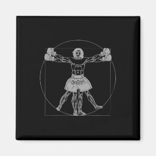 Da Vinci Vitruvian Man Muay Thai Mma Street Fight Magneet