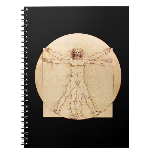 Da Vinci Vitruvian Man Notitieboek (Voorkant)