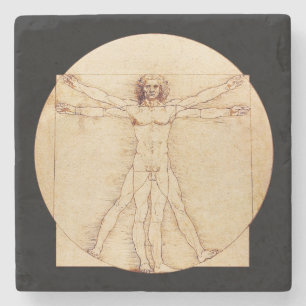 Da Vinci Vitruvian Man Stenen Onderzetter