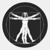 Da Vinci Vitruvian Man Sticker (Voorkant)