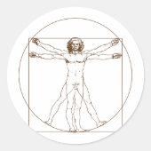 Da Vinci Vitruvian Man Sticker (Voorkant)