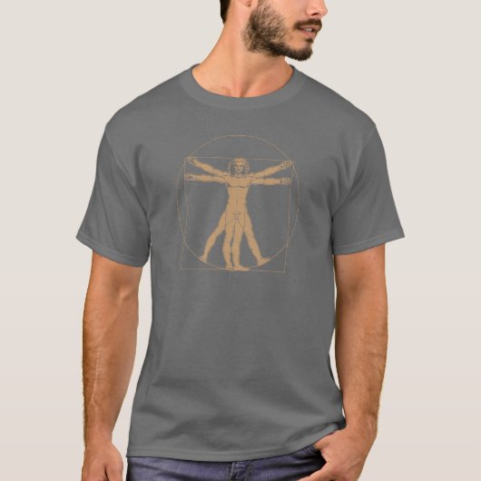 Da Vinci Vitruvian Man T-Shirt (Voorkant)