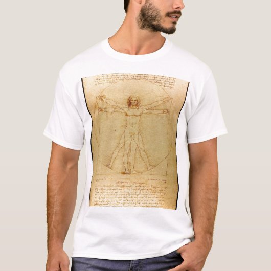 Da Vinci - Vitruvian Man T-shirt (Voorkant)